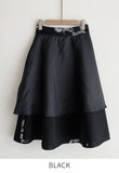 Blin Neoprene Flower Jacquard Flare Skirt