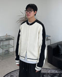 Oz Varsity Balloon Knit Zip Up