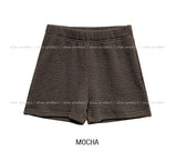 Deep Ribbed Knit Shorts