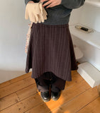 Hugit Stripe Banding Midi Skirt