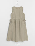 Newkitter Stripe Layered Sleeveless Long One Piece