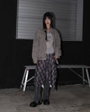 Enjet zipper pocket oversized fit boxy denim zip-up jacket