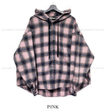 Candy hooded balloon check shirt