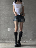 Pins Eyelet Bodysuit Tee