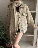 [wool20%] Ellie Bokashi handmade knit cardigan