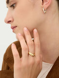 Etreve Silver Note Wave Ring