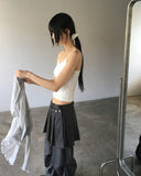 Hooyou Flower Punching Ribbon Lace Sleeveless