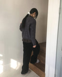 Hebo Velvet Ribbed Two-Way Banding Pants