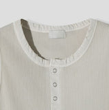Keene Pigment Henley Neck Ribbed Sleeveless