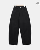 Colf back banding wide pants