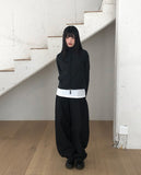 [MADE] B-Pie Frill Pocket Two-Way Zipper Neck String Windbreaker Hooded Zip-Up