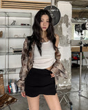 Vince damage checked hoodie jacket