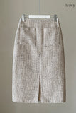 Coner Tweed Split Skirt