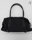 Modic leather color matching nylon shoulder bag