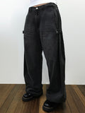 [UNISEX] SIDE BUTTON BALLOON DENIM