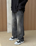 Slab black wide jeans