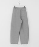 Chop-pit pin-tuck balloon wide banding pants