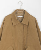 Checkin quilted corduroy collar jumper