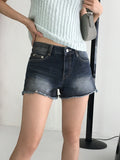 Tilshu Half Low Washing Denim Shorts