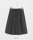 [unisex] Delme Track Line Nylon Banding Bermuda Pants