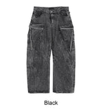 Tones Washed Multi Cargo Denim Pants
