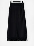 10% wool) Lezel Fringe Long Skirt