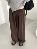 Muskin Banded Pigmented Cotton Wide Pants