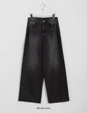 Balin Pintuck Wide Denim Pants