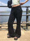 Runho Banding Back Pocket Bootcut Pants