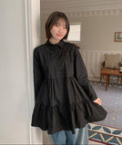 Moita Tiered Shirring Shirt One Piece