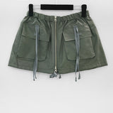 Leon Zipper Cargo Mini Skirt