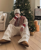 Nouz Pintuck Belted Balloon Sweatpants