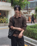 Niban Shirt Layered Crop V-Neck Knit