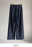 Chev Stripe Pintuck Wide Slacks