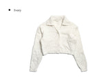 Ponds Boucle Collar Knit Crop Cardigan