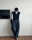 block knitted vest