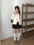 Krang Wool Pleated Mini Belt Skirt