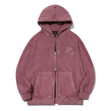 [2-WAY] Skull Web Pigment Hood Zip-Up