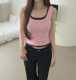 Trendy Mint Core Layered Recommendation Color Slim Fit Sleeveless