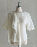 Dier Scarf Tie Short Sleeve Blouse