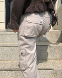 [MADE] Inkoo Color Matching Pocket Cargo Wide Long Pants