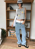 WAIST OVERLAY DENIM