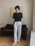 [LANARCH] Basic U-Neck Short Sleeve T-Shirt