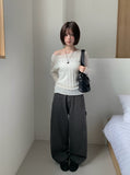 Teto Cargo Carpenter Cotton Wide Pants