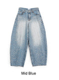 Ness Curved Leopard Denim Pants