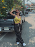 Floy One-Tuck Raw Wide Pants