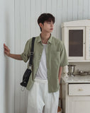 Airy Pocket Over Short Sleeve Shirt