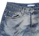 Heart Patch Washing Denim Pants