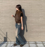 Detachable Sleeve Fur Vest Knit Jacket