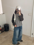 Luaz Washing Wide Denim Pants
